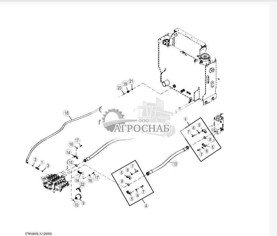 Three Function Hydraulic Lines, Standard Z-Bar (3 of 3) 